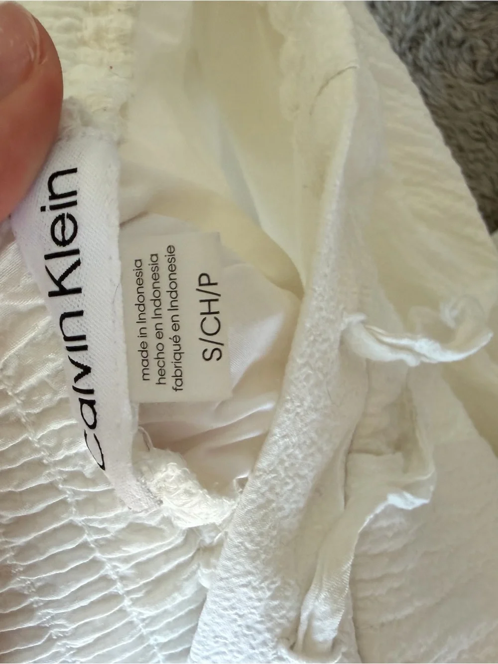 Calvin Klein Linen White Lightweight Pants - Picture 4 of 4